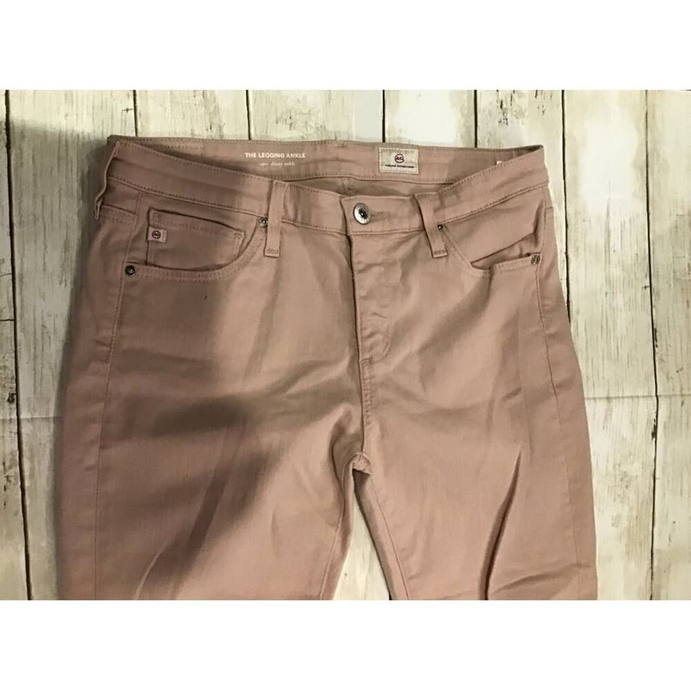 AG The Legging Super Skinny Pink Raw Hem Jeans 28 - Picture 6 of 10